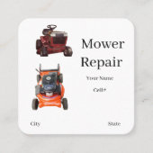 Small Engine Riding Mower Business Card スクエア名刺 (正面)