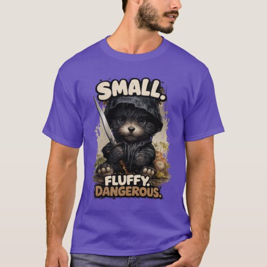Small Fluffy Dangerous Cute Grim Reaper Puppy Tシャツ (正面)