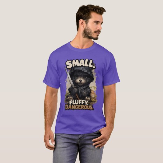 Small Fluffy Dangerous Cute Grim Reaper Puppy Tシャツ (正面フル)