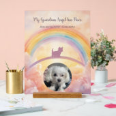 Small Fluffy Dog Rainbow Bridge Memorial Acrylic アクリルサイン (ウェディング)