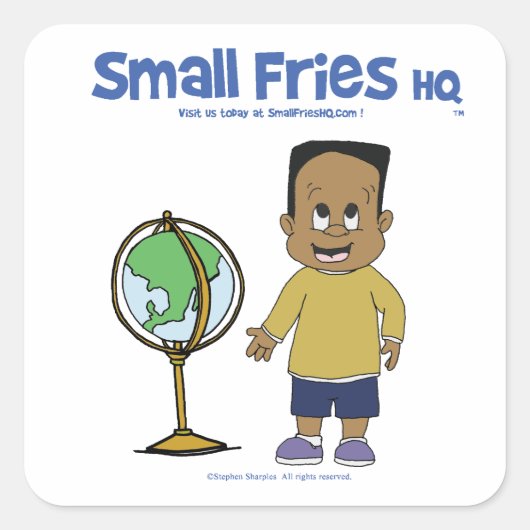 Small Fries HQ RaymondステッカーSq スクエアシール (正面)