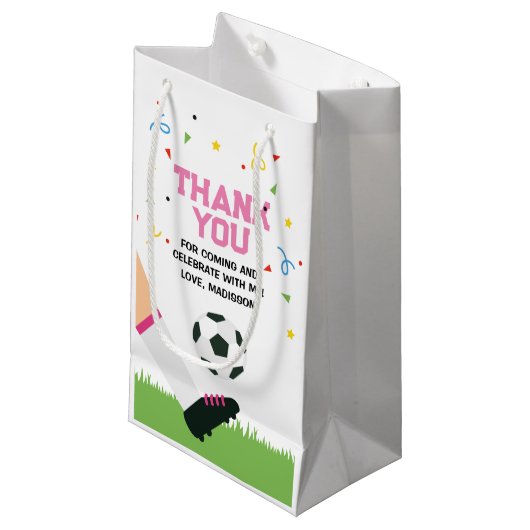Small Gift Bag Soccer Sport Birthday スモールペーパーバッグ (正面アングル)
