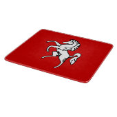 Small glass cutting board with flag of Kent County カッティングボード (角)