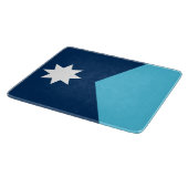 Small glass cutting board with flag of Minnesota カッティングボード (角)