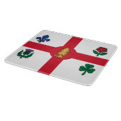 Small glass cutting board with flag of Montreal カッティングボード (角)