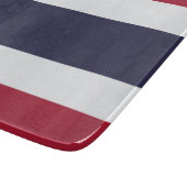 Small glass cutting board with flag of Thailand カッティングボード (角)