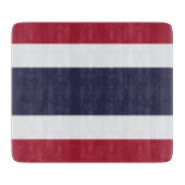 Small glass cutting board with flag of Thailand カッティングボード (正面)