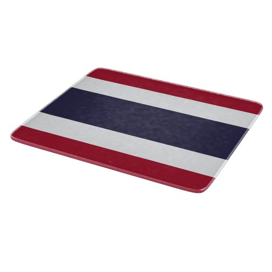 Small glass cutting board with flag of Thailand カッティングボード (角)