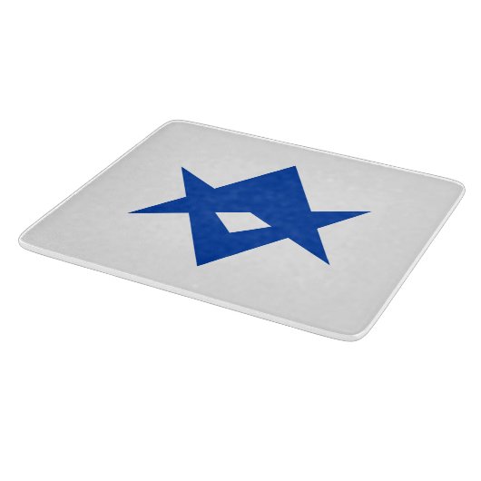 Small glass cutting board with flag of Toyota City カッティングボード (角)