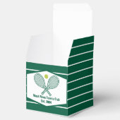 Small Green Striped Tennis Custom Country Club フェイバーボックス (オープン)
