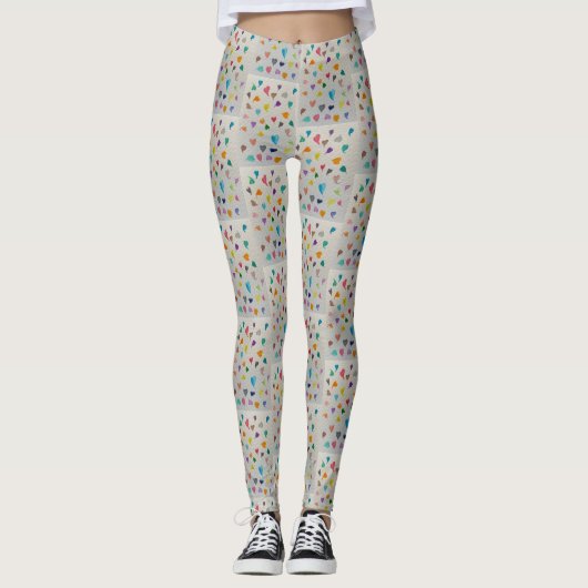 Small Hearts Tile Leggings レギンス (正面)