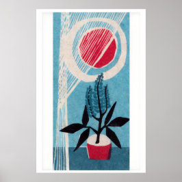 Small Houseplant in Sun - Matchbox Print ポスター