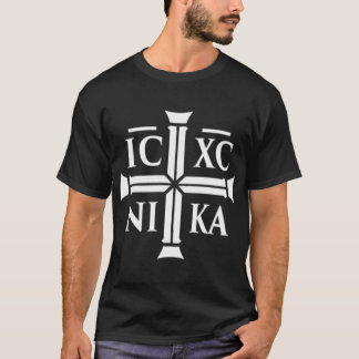 Small IC XC NIKA Christian Eastern Orthodo family Tシャツ