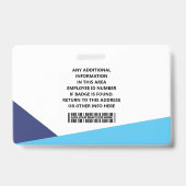 Small ID Card Identification Badge バッジ (裏面)