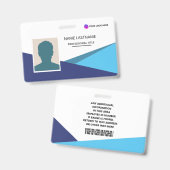Small ID Card Identification Badge バッジ (正面&裏面)
