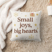 Small Joys, Big Hearts – シンプルなホリデー用スロー  クッション (ブランケット)