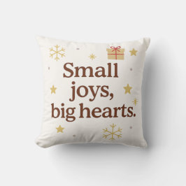 Small Joys, Big Hearts – シンプルなホリデー用スロー クッション