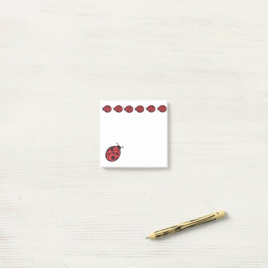 Small Ladybugs Notepad Post It Notes Gift ポストイット (デスク上)