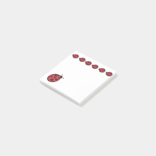 Small Ladybugs Notepad Post It Notes Gift ポストイット (アングル)
