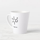 Small Latte Mug - Caffeine = Happiness カフェラテマグ (左アングル)