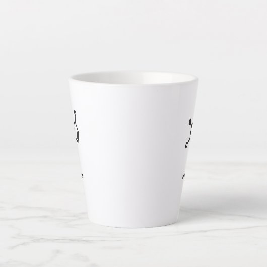 Small Latte Mug - Caffeine = Happiness カフェラテマグ (正面)