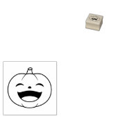 Small Laughing Halloween Pumpkin 1x1 ラバースタンプ (押印)