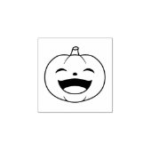Small Laughing Halloween Pumpkin 1x1 ラバースタンプ (インプリント)