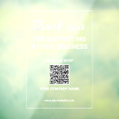 Small Local Business QRコードのサポートに感謝 ウィンドウサイン (シート3)