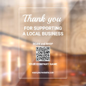Small Local Business QRコードのサポートに感謝 ウィンドウサイン (シート2)