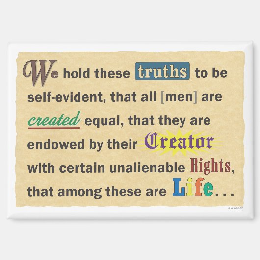 Small magnet with a declaration. マグネット (正面)