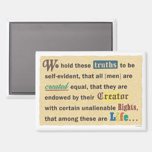 Small magnet with a declaration. マグネット (正面/裏面)