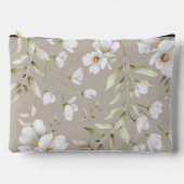 Small Magnolia Print Cosmetic Bag アクセサリーポーチ (正面)