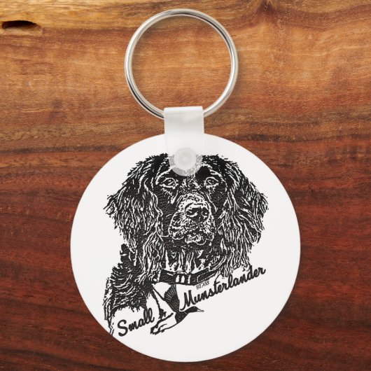Small Munsterlander （ロゴ） キーホルダー (裏面)