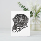 Small Munsterlander （ロゴ） ポストカード (スタンド正面)