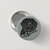 Small Munsterlander （ロゴ） 缶バッジ (正面&裏面)