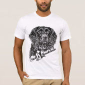 Small Munsterlander （ロゴ） Tシャツ (正面)