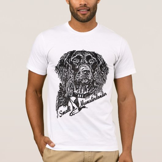 Small Munsterlander （ロゴ） Tシャツ (正面)