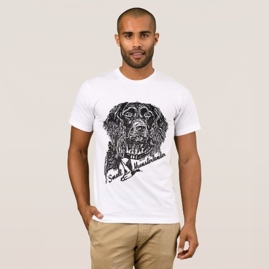 Small Munsterlander （ロゴ） Tシャツ (正面フル)