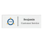 Small Name Badge Magnet Custom Logo Employee 名札 (正面)