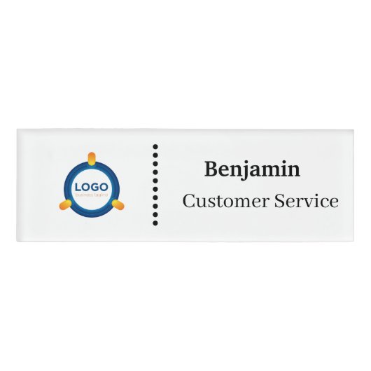 Small Name Badge Magnet Custom Logo Employee 名札 (正面)