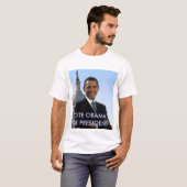small_obama_image、大統領のための投票オバマ tシャツ (正面フル)