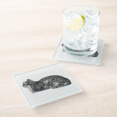 Small Pause, Striped Friend ガラスコースター (アングル)