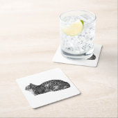 Small Pause, Tabby Poise スクエアペーパーコースター (インサイチュ)