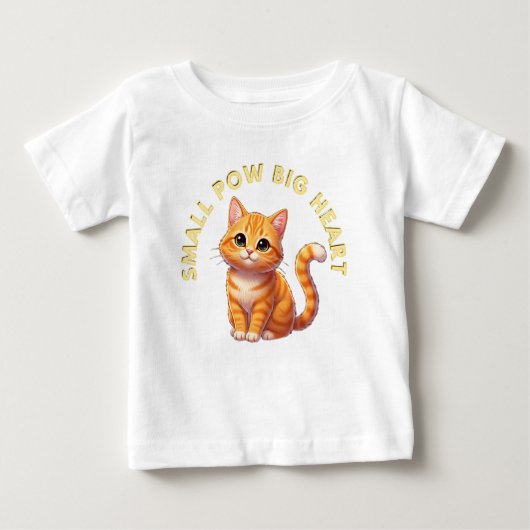 Small Paws, Big Heart ベビーTシャツ (正面)
