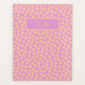 Small Peach Flowers on Pink プランナー手帳 (正面)