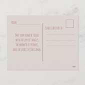 Small penguin decorates tiny Christmas tree, シーズンポストカード (裏面)