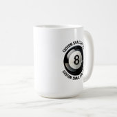 Small Personalized Text Pool 8 Ball 15 oz. Custom コーヒーマグカップ (正面右)