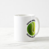 Small Personalized Text Tennis Ball  11 oz. Custom コーヒーマグカップ (正面右)