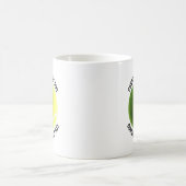 Small Personalized Text Tennis Ball  11 oz. Custom コーヒーマグカップ (中央)
