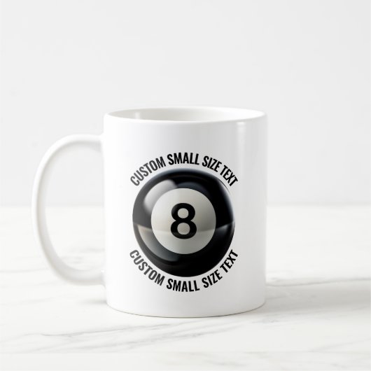 Small Personalized Text Tennis Ball  11 oz. Custom コーヒーマグカップ (左)